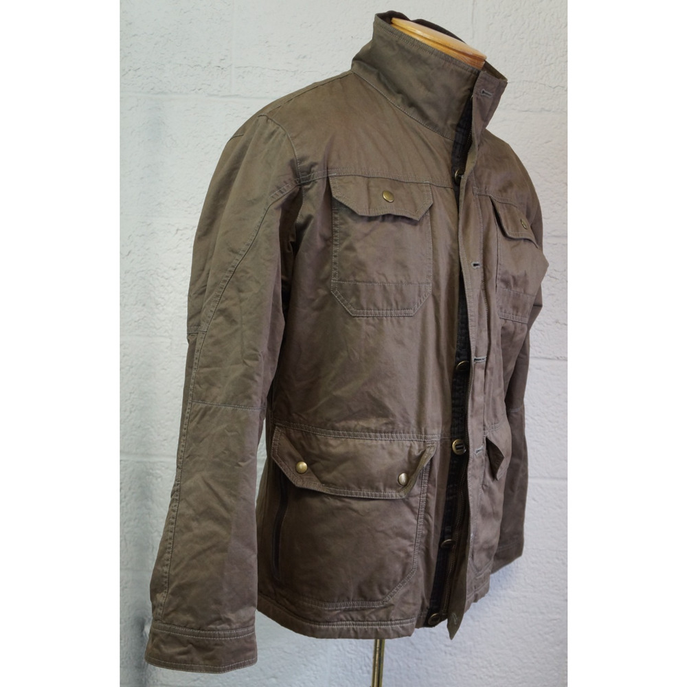 Men's Kuhl Projekt Insulated Kollusion Brown Quilt Lined Zip Up Coat Jacket Sz L - Picture 3 of 14